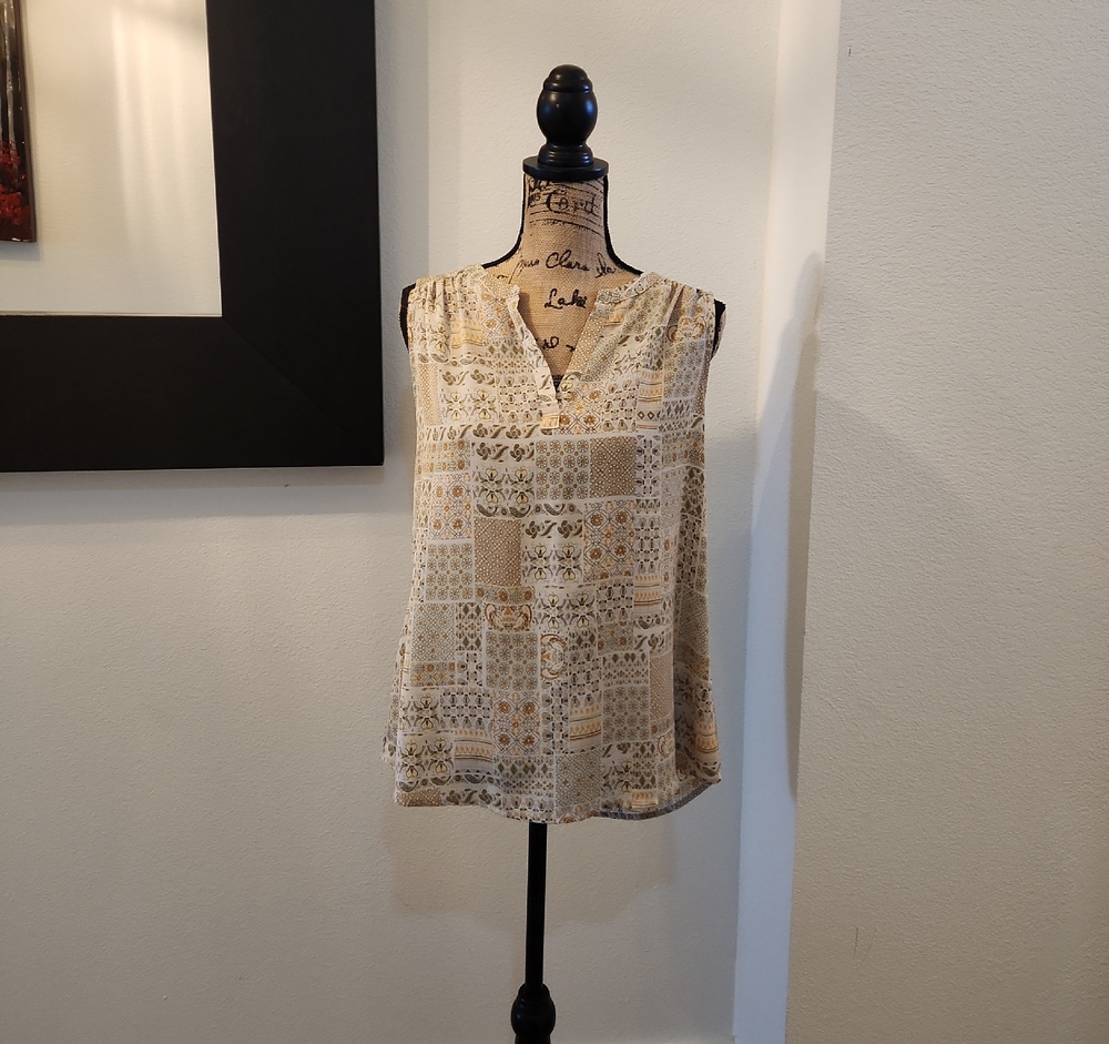 Saint Tropez West Beige Patterned Blouse